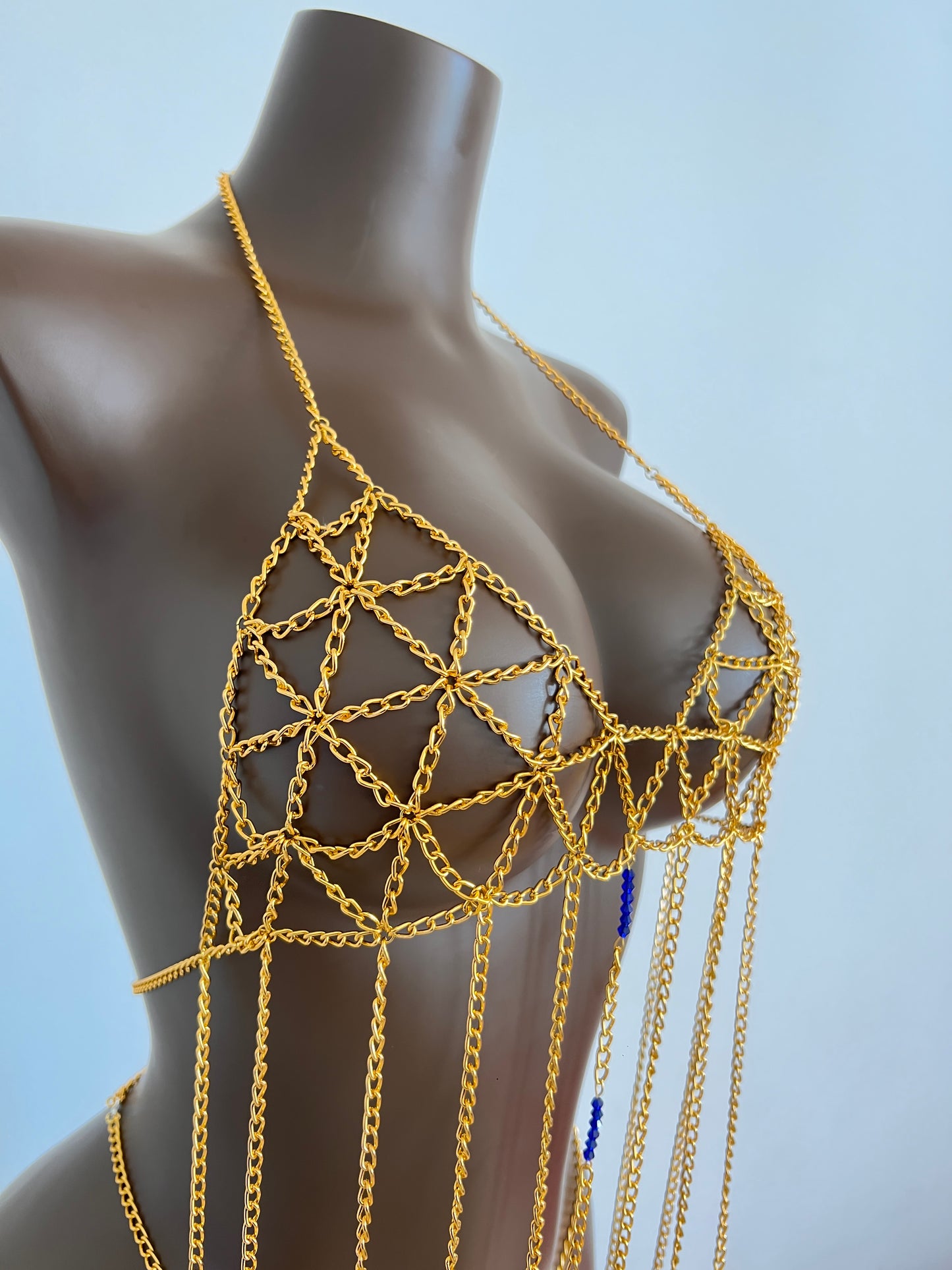 Ensemble Mayna OR chaîne fait main