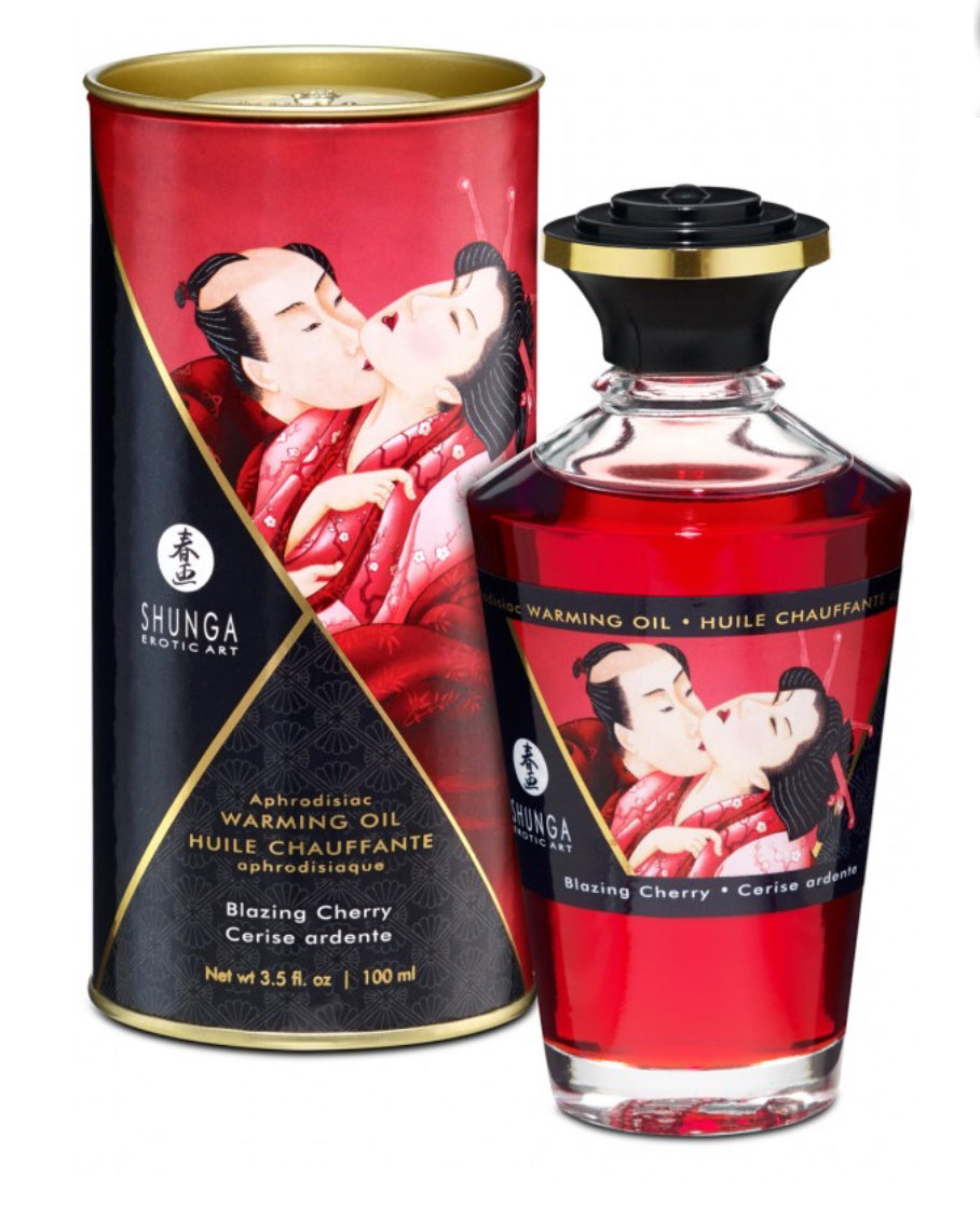Huile chauffante aphrodisiaque - Cerise ardente
